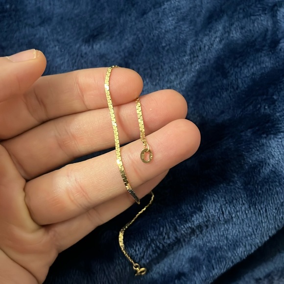 Estate Vintage 14K Real Solid Yellow Gold C Cobra Link Chain Bracelet 7” - Picture 11 of 12